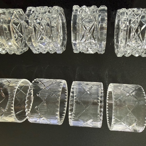 Amazon.com: Clear Acrylic Napkin Rings | 12 Napkin Rings  Vintage glass napkin rings